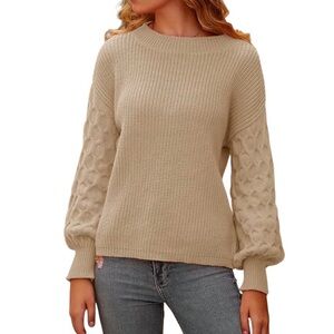 PRETTYGARDEN Pullover Casual Long Sleeve Crewneck Sweater Size M